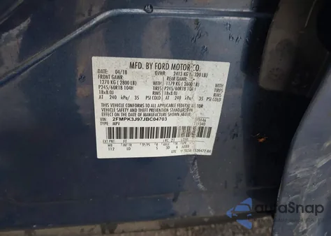 2018 Ford Edge Sel z USA, uszkodzony, nr VIN 2FMPK3J97JBC04703